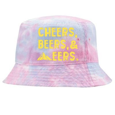 Cheers Beers And Mountaineers West Virginia Tie-Dyed Bucket Hat