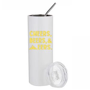 Cheers Beers And Mountaineers West Virginia Stainless Steel Tumbler