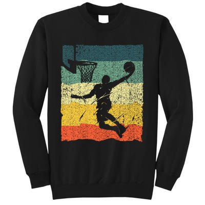 Cool Basketball Art Vintage Basketball Player Sweatshirt