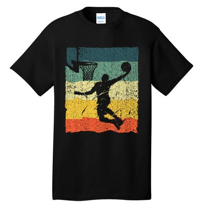 Cool Basketball Art Vintage Basketball Player Tall T-Shirt