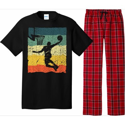 Cool Basketball Art Vintage Basketball Player Pajama Set