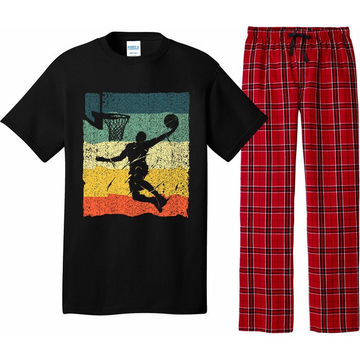 Cool Basketball Art Vintage Basketball Player Pajama Set