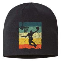 Cool Basketball Art Vintage Basketball Player Sustainable Beanie