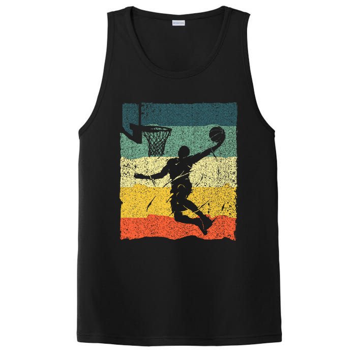 Cool Basketball Art Vintage Basketball Player PosiCharge Competitor Tank