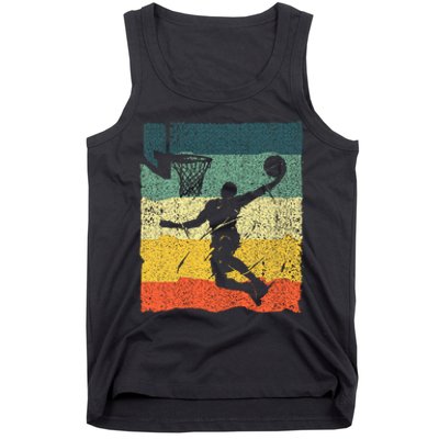 Cool Basketball Art Vintage Basketball Player Tank Top