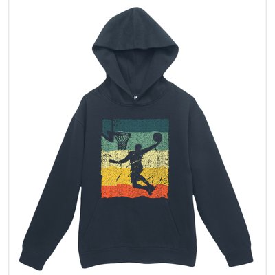 Cool Basketball Art Vintage Basketball Player Urban Pullover Hoodie