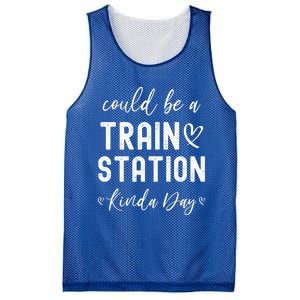 Could Be A Train Station Kinda Day Great Gift Mesh Reversible Basketball Jersey Tank