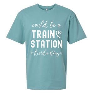 Could Be A Train Station Kinda Day Great Gift Sueded Cloud Jersey T-Shirt