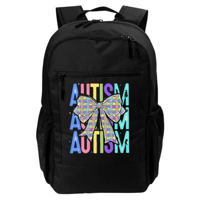 Cute Bow Autism Accept Understand Love Autism Awareness Backpack