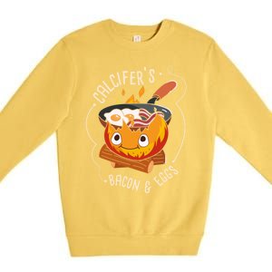 Calcifers Bacon And Egg I Camping Cooking I Bacon Cool Gift Premium Crewneck Sweatshirt