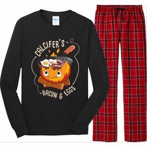 Calcifers Bacon And Egg I Camping Cooking I Bacon Cool Gift Long Sleeve Pajama Set