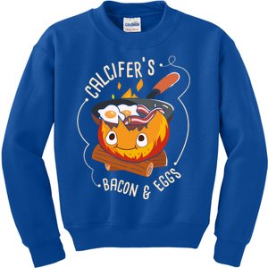 Calcifers Bacon And Egg I Camping Cooking I Bacon Cool Gift Kids Sweatshirt