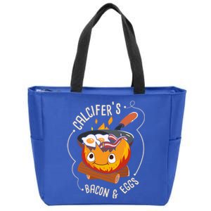 Calcifers Bacon And Egg I Camping Cooking I Bacon Cool Gift Zip Tote Bag