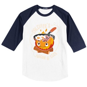 Calcifers Bacon And Egg I Camping Cooking I Bacon Cool Gift Baseball Sleeve Shirt