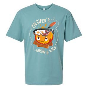 Calcifers Bacon And Egg I Camping Cooking I Bacon Cool Gift Sueded Cloud Jersey T-Shirt