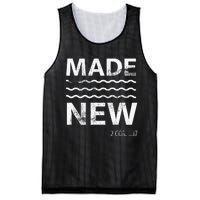 Christian Baptism Adult Christian Bible Verse Made New Mesh Reversible Basketball Jersey Tank