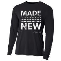 Christian Baptism Adult Christian Bible Verse Made New Cooling Performance Long Sleeve Crew