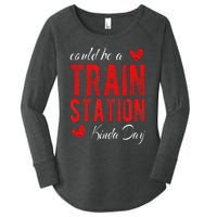 Could Be A Train Station Kinda Day Women's Perfect Tri Tunic Long Sleeve Shirt