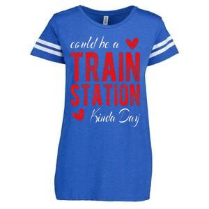 Could Be A Train Station Kinda Day Enza Ladies Jersey Football T-Shirt