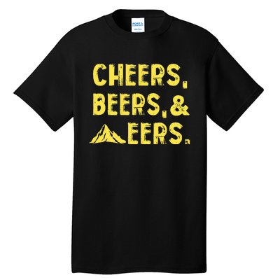 Cheers Beers And Mountaineers West Virginia Tall T-Shirt