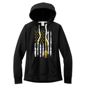 Craft Beer American Flag USA 4th Of July Brewery America Women's Fleece Hoodie