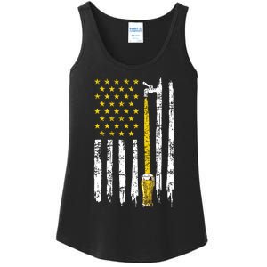 Craft Beer American Flag USA 4th Of July Brewery America Ladies Essential Tank