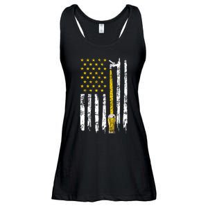 Craft Beer American Flag USA 4th Of July Brewery America Ladies Essential Flowy Tank