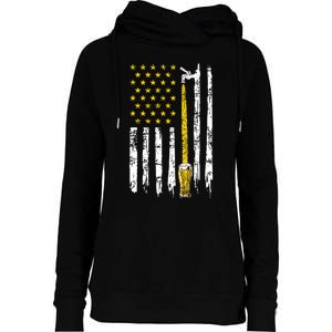 Craft Beer American Flag USA 4th Of July Brewery America Womens Funnel Neck Pullover Hood