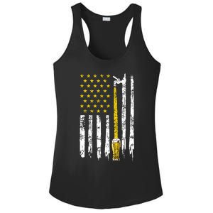 Craft Beer American Flag USA 4th Of July Brewery America Ladies PosiCharge Competitor Racerback Tank