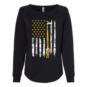 Craft Beer American Flag USA 4th Of July Brewery America Womens California Wash Sweatshirt