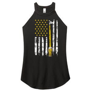 Craft Beer American Flag USA 4th Of July Brewery America Women's Perfect Tri Rocker Tank