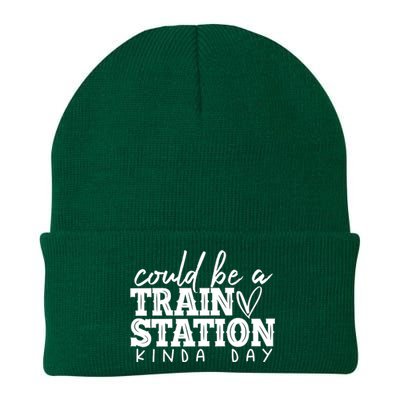 Could Be A Train Station Kinda Day Knit Cap Winter Beanie