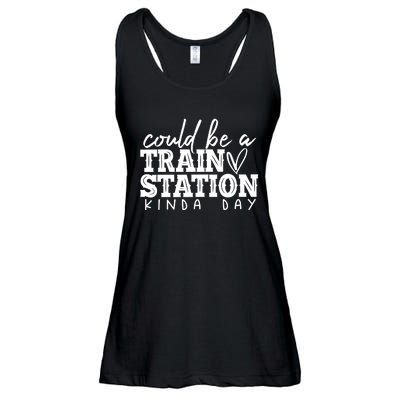 Could Be A Train Station Kinda Day Ladies Essential Flowy Tank