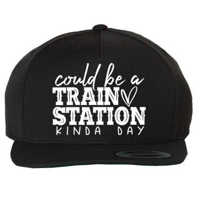 Could Be A Train Station Kinda Day Wool Snapback Cap