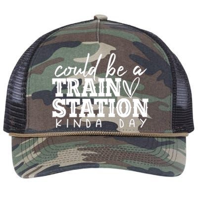 Could Be A Train Station Kinda Day Retro Rope Trucker Hat Cap