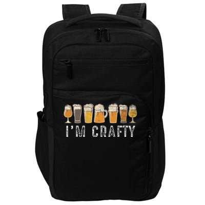 Craft Beer Art I'm Crafty Home Brew Beer Vintage Impact Tech Backpack