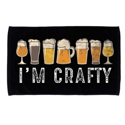 Craft Beer Art I'm Crafty Home Brew Beer Vintage Microfiber Hand Towel