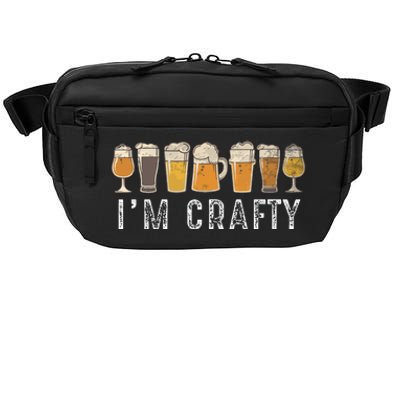 Craft Beer Art I'm Crafty Home Brew Beer Vintage Crossbody Pack