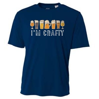 Craft Beer Art I'm Crafty Home Brew Beer Vintage Cooling Performance Crew T-Shirt