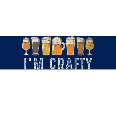 Craft Beer Art I'm Crafty Home Brew Beer Vintage Bumper Sticker