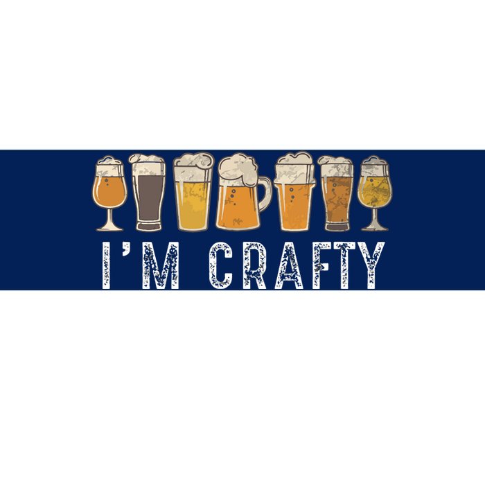 Craft Beer Art I'm Crafty Home Brew Beer Vintage Bumper Sticker