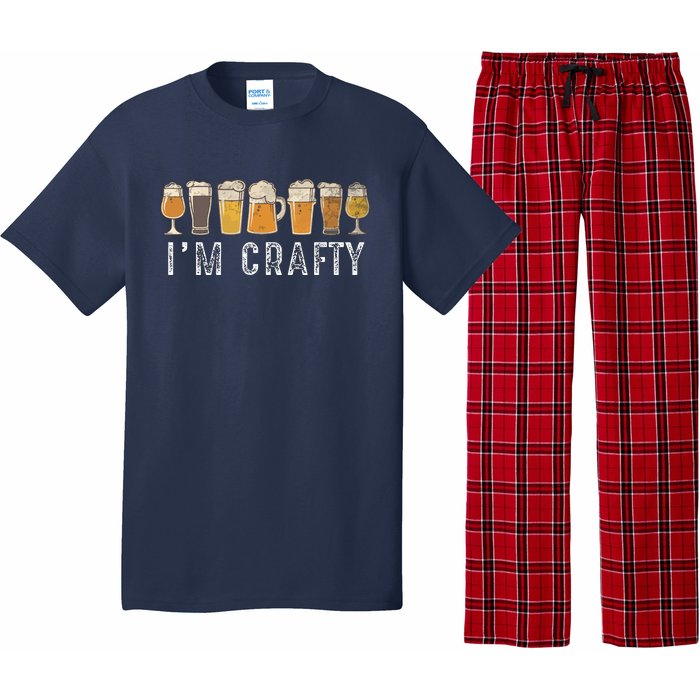 Craft Beer Art I'm Crafty Home Brew Beer Vintage Pajama Set