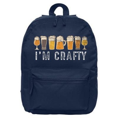 Craft Beer Art I'm Crafty Home Brew Beer Vintage 16 in Basic Backpack