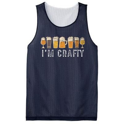 Craft Beer Art I'm Crafty Home Brew Beer Vintage Mesh Reversible Basketball Jersey Tank