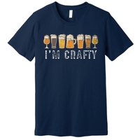 Craft Beer Art I'm Crafty Home Brew Beer Vintage Premium T-Shirt