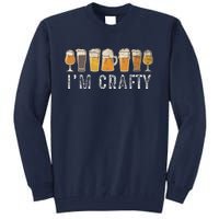 Craft Beer Art I'm Crafty Home Brew Beer Vintage Tall Sweatshirt