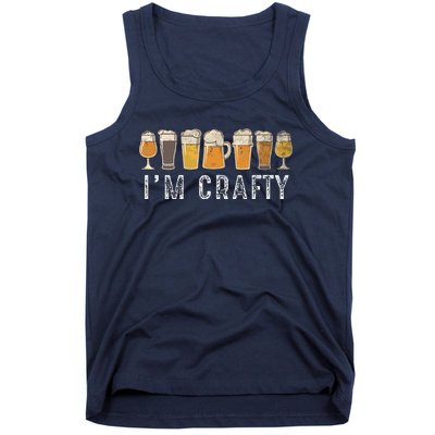 Craft Beer Art I'm Crafty Home Brew Beer Vintage Tank Top