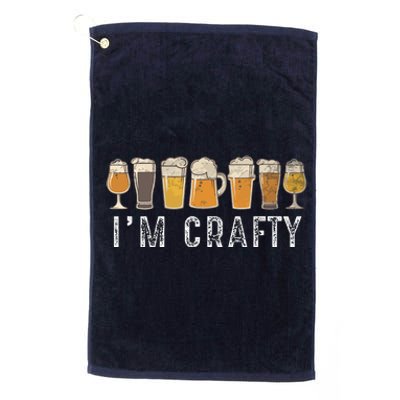 Craft Beer Art I'm Crafty Home Brew Beer Vintage Platinum Collection Golf Towel