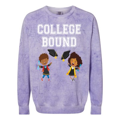 College Bound African American Black Funny Gift Colorblast Crewneck Sweatshirt