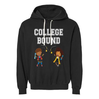 College Bound African American Black Funny Gift Garment-Dyed Fleece Hoodie